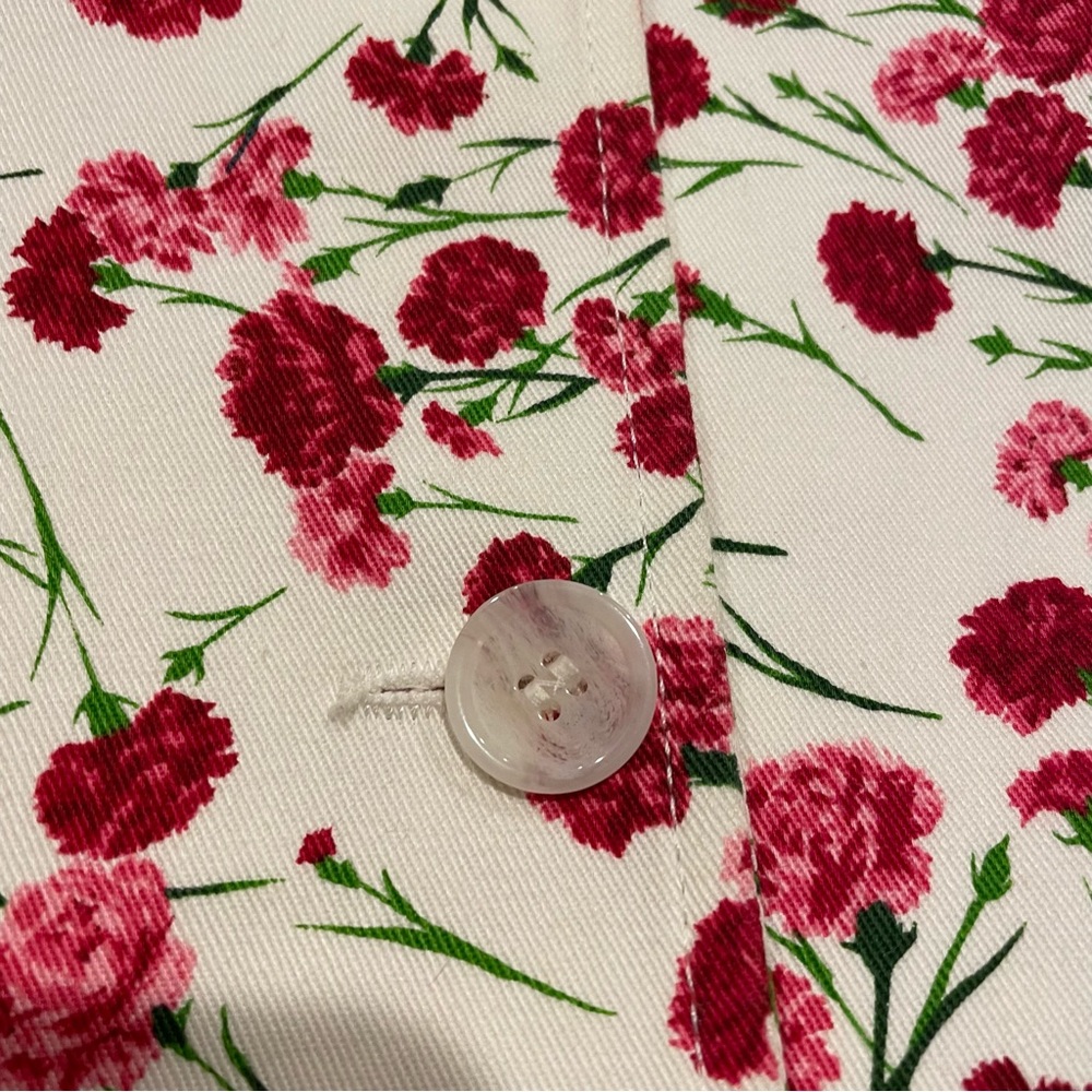 Vintage Dolce & Gabbana Blazer Floral Carnation Rose Size 42 - Picture 11 of 12